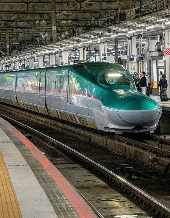 Zoom across Japan on a Shinkansen bullet train at 320 km/h