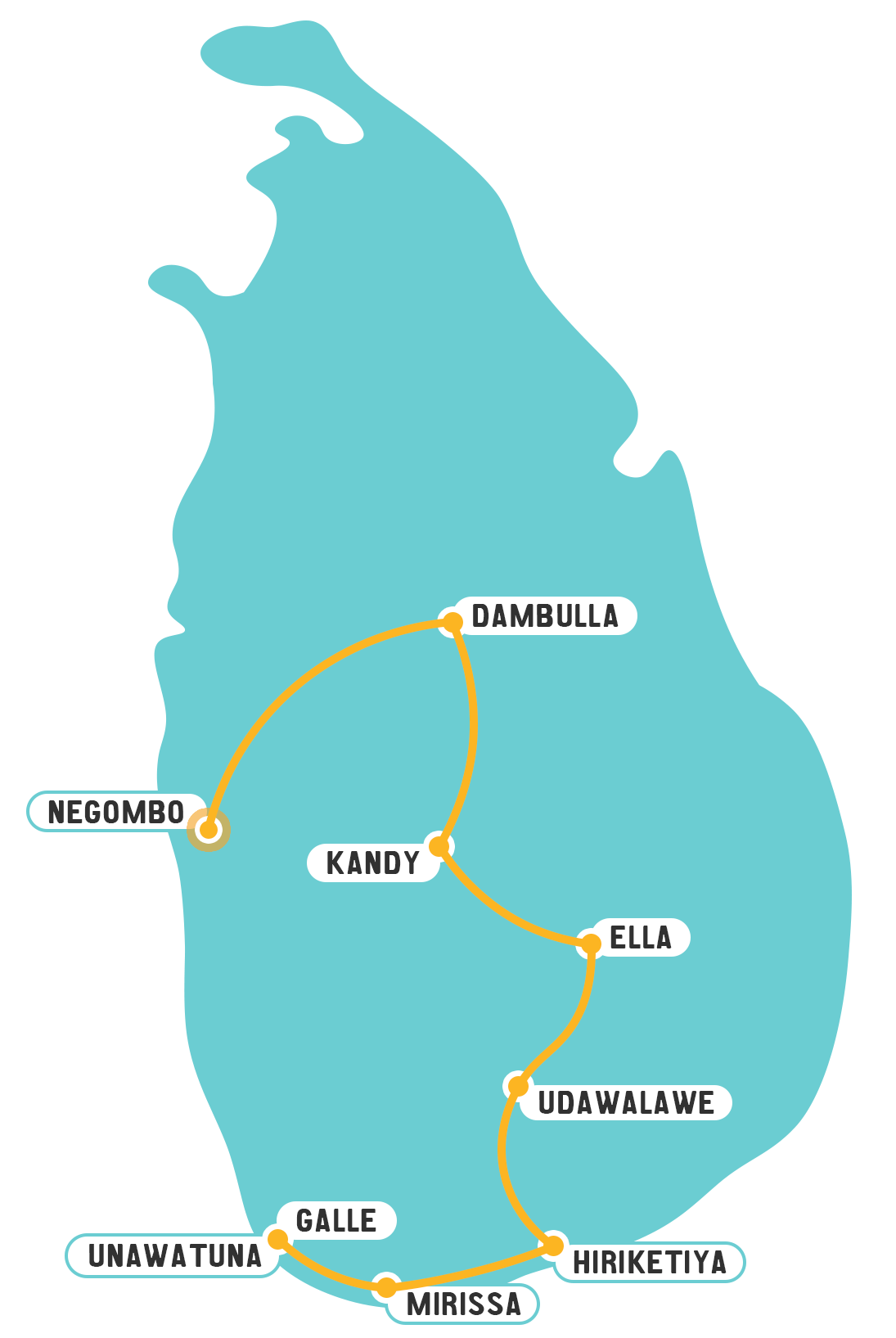 Sri Lanka Best of Sri Lanka - 12 Days 🇱🇰 Map
