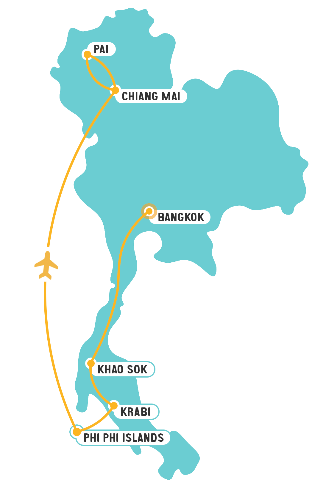Thailand Best of Thailand - 15 days 🇹🇭 Map