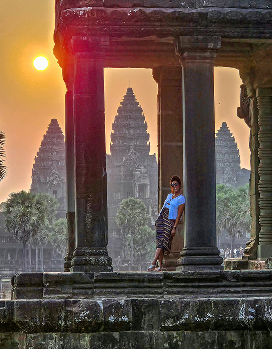 Watch the sunrise over the ancient wonder, Angkor Wat